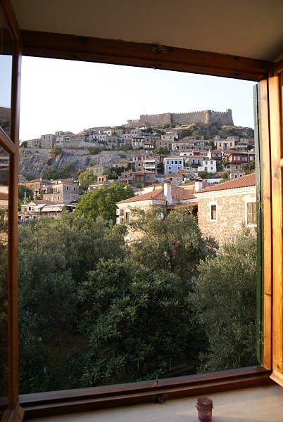 Zimmerblick Hotel Amfitriti, Molivos / Lesbos