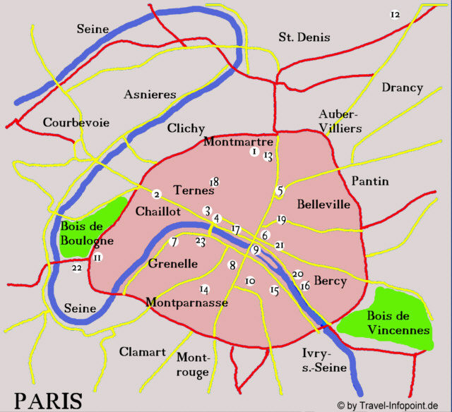 Übersichtskarte Paris