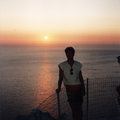 klicken zum Vergrößern -> Sonnenuntergang bei Kampi (Urlaub auf Zakynthos/GR 1994)