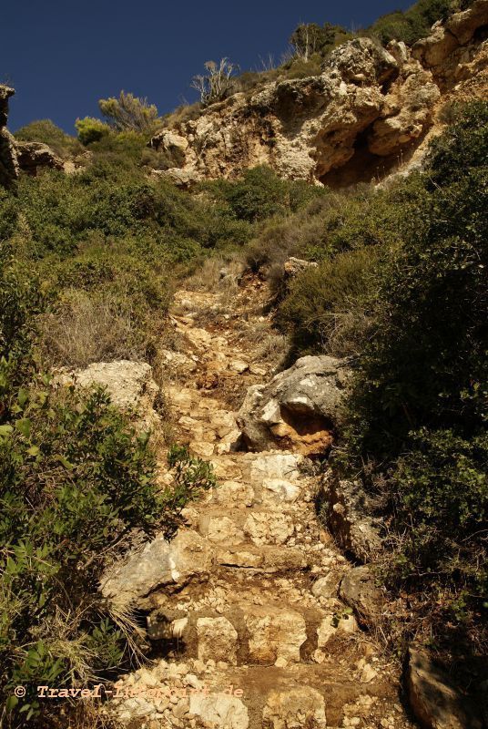 Weg zum Milos-Beach, Lefkas