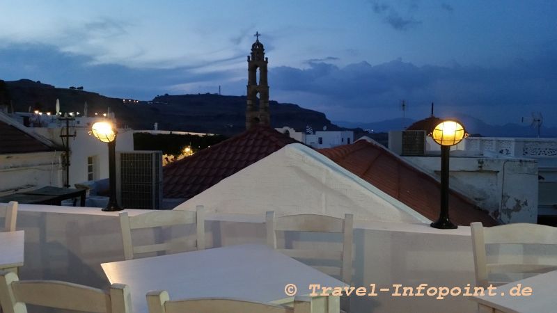 Dachterrasse in Lindos, Rhodos