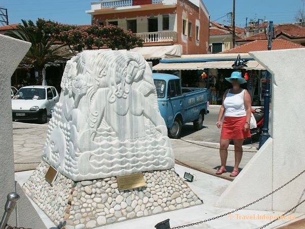 Marmorskulptur in Limenaria, Thassos