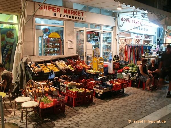 Supermarkt in Limenaria, Thassos