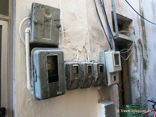 Stromzähler in Limenas, Thassos
