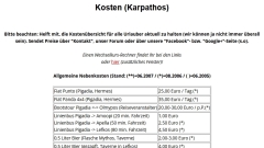 Karpathos, Kosten