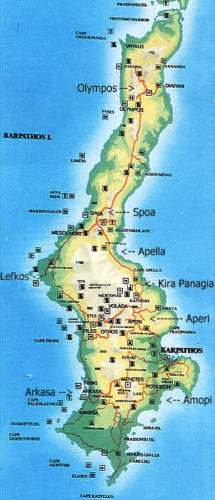 Karte von Karpathos