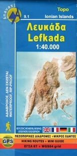 Strassenkarte Lefkada