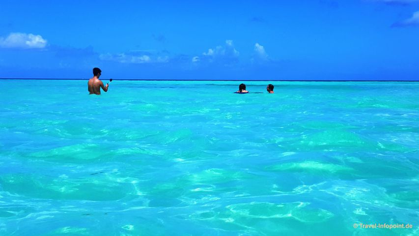 Sandbank vor der Insel Saona