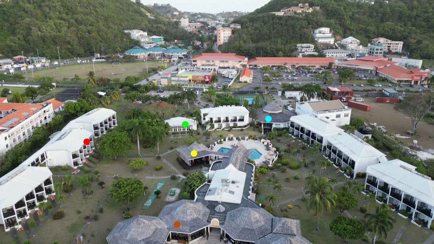 Blick auf das Coyaba Beach Resort