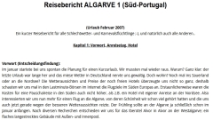 Algarve: Reisebericht