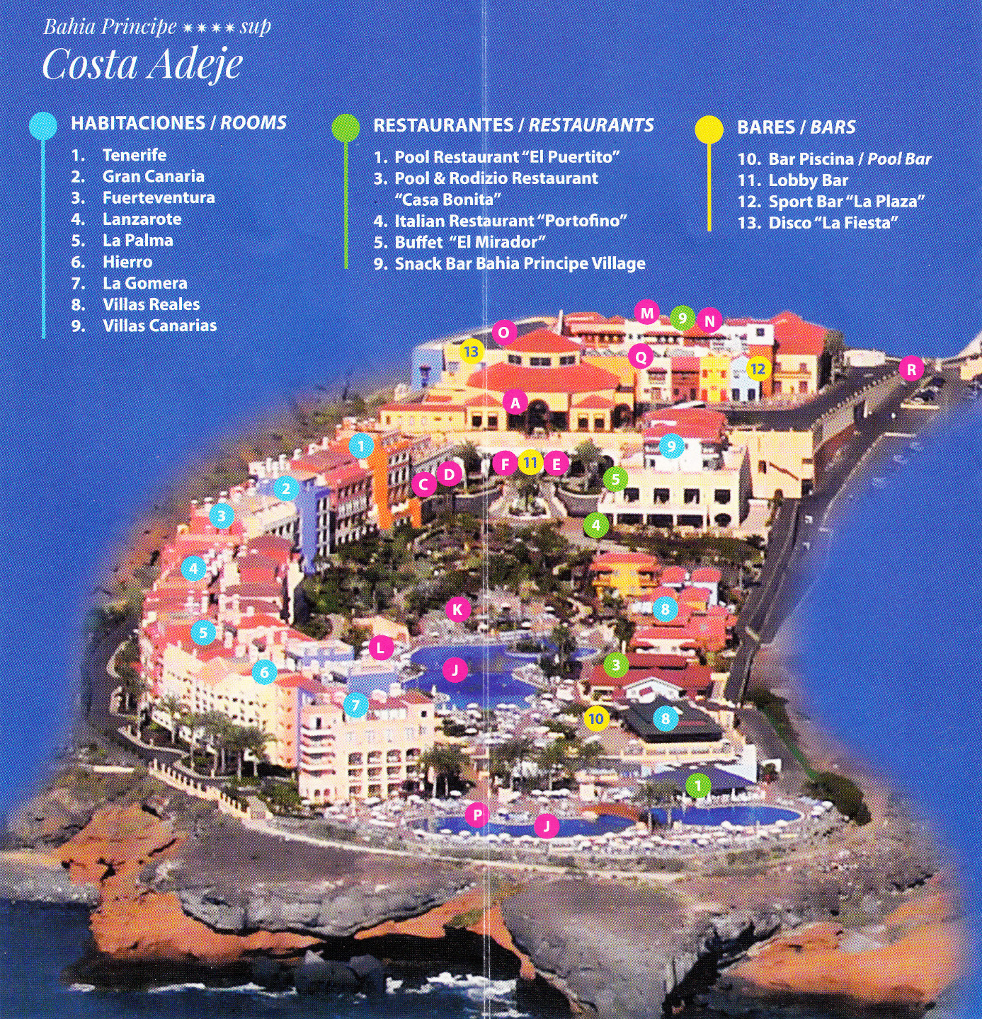 Übersicht Hotel Sunlight Bahia Principe Costa Adeje